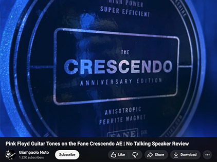 Giampaolo Noto Reviews the Fane Crescendo AE